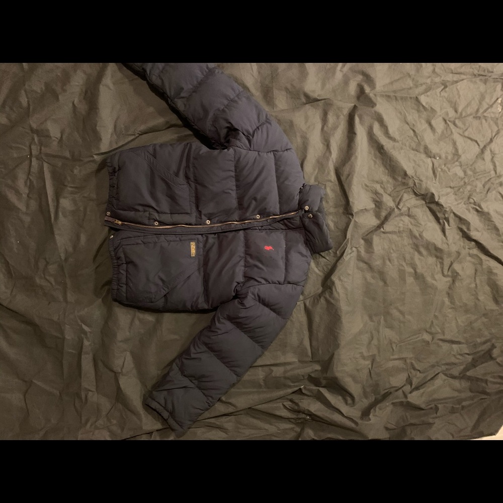 Dark blue polo coat